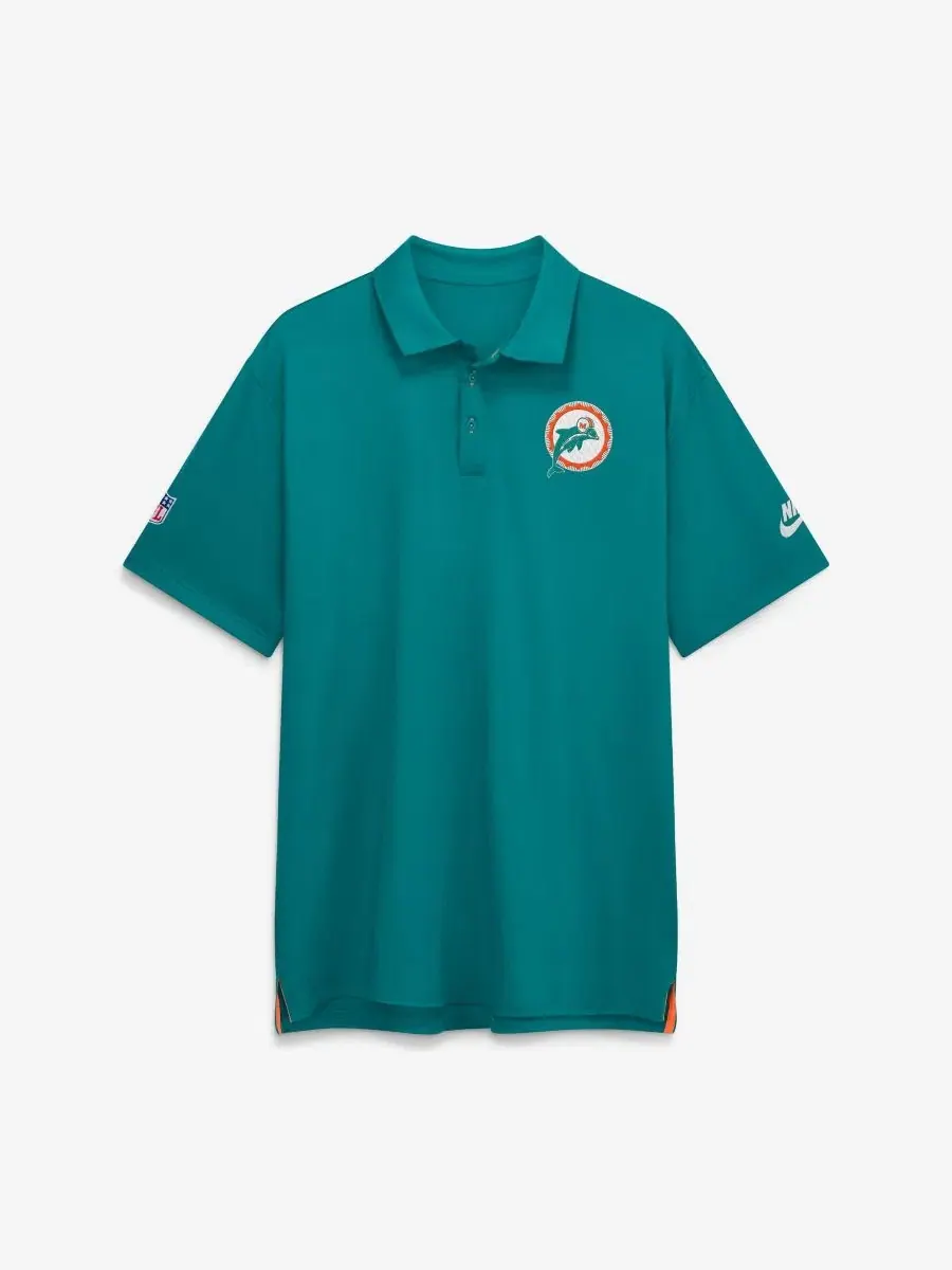 Футболка-поло с технологией Dri-FIT Miami Dolphins Sideline Powerful Blocking Nike