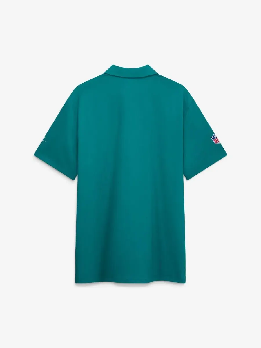 Футболка-поло с технологией Dri-FIT Miami Dolphins Sideline Powerful Blocking Nike — изображение 2 из 2, голубой