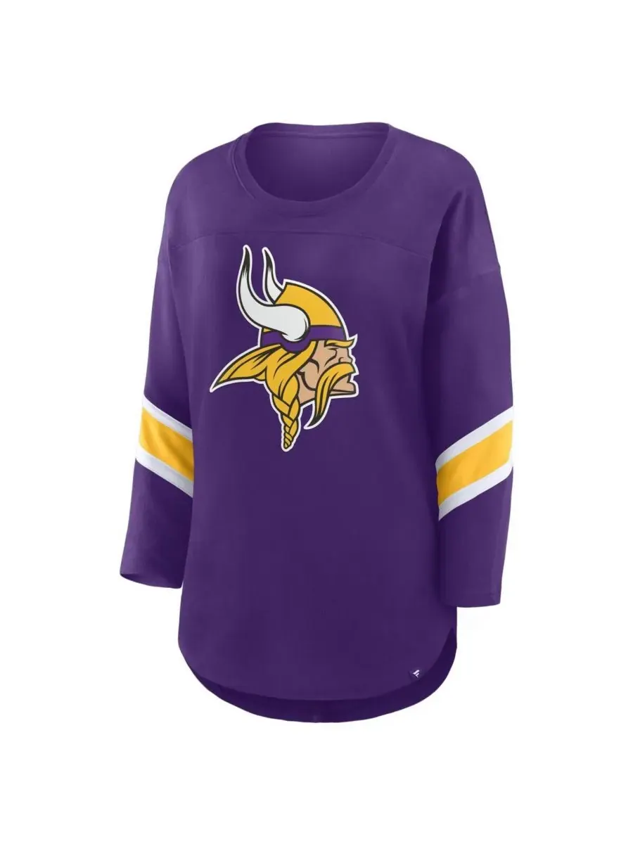 Fanatics Женская фиолетовая футболка Minnesota Vikings Redzone с рукавами 3/4 — изображение 2 из 3, фиолетовый