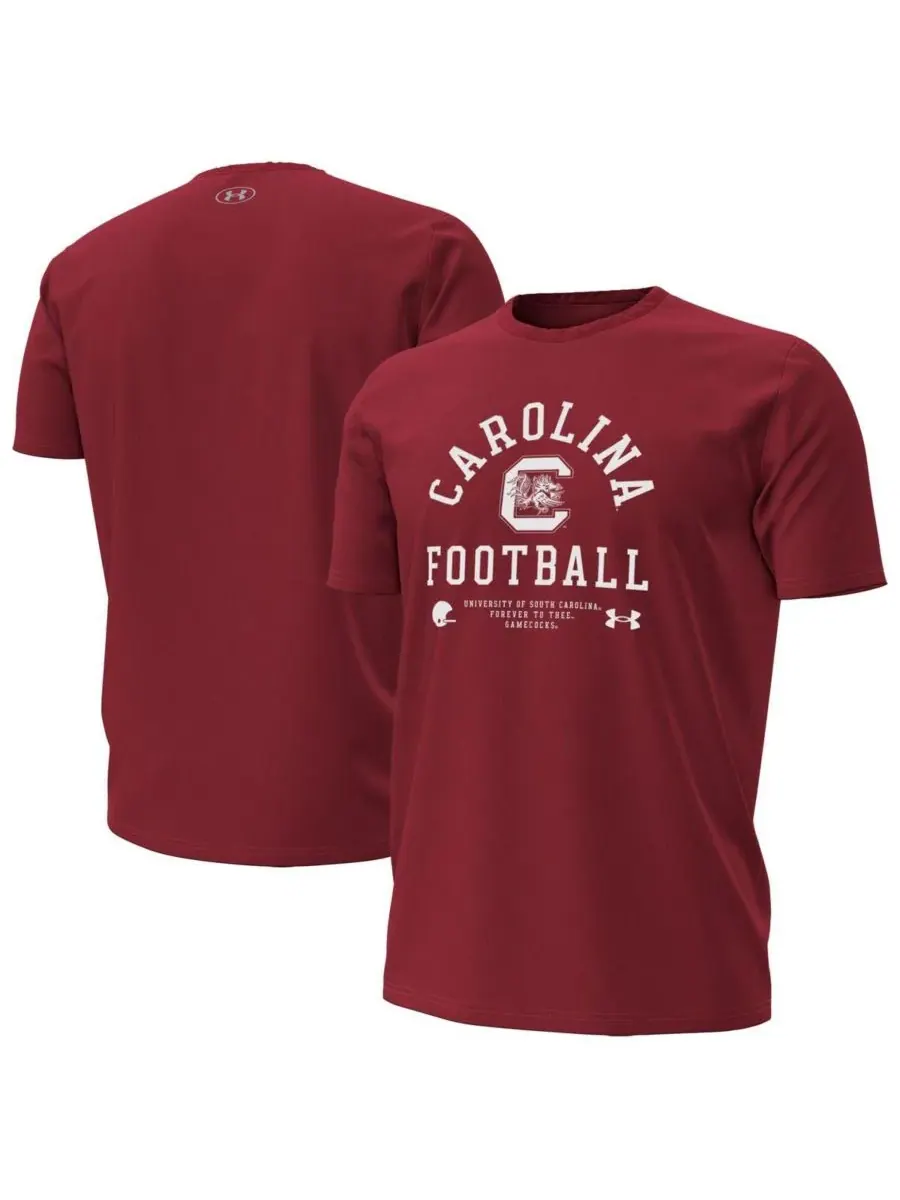 Мужская футболка Garnet South Carolina Gamecocks 2025 Sideline Football Performance Under Armour