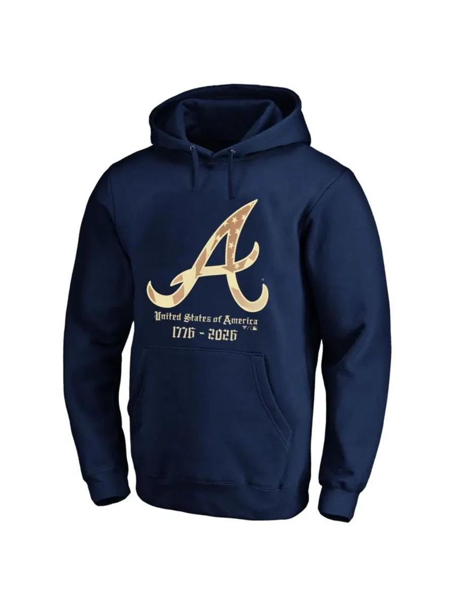 Худи с принтом Atlanta Braves USA 1776-2026 Fanatics