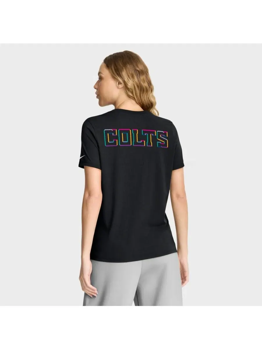 Футболка с принтом Indianapolis Colts 2025 NFL Crucial Catch Tri-Blend Dri-FIT Nike — изображение 2 из 5, черный
