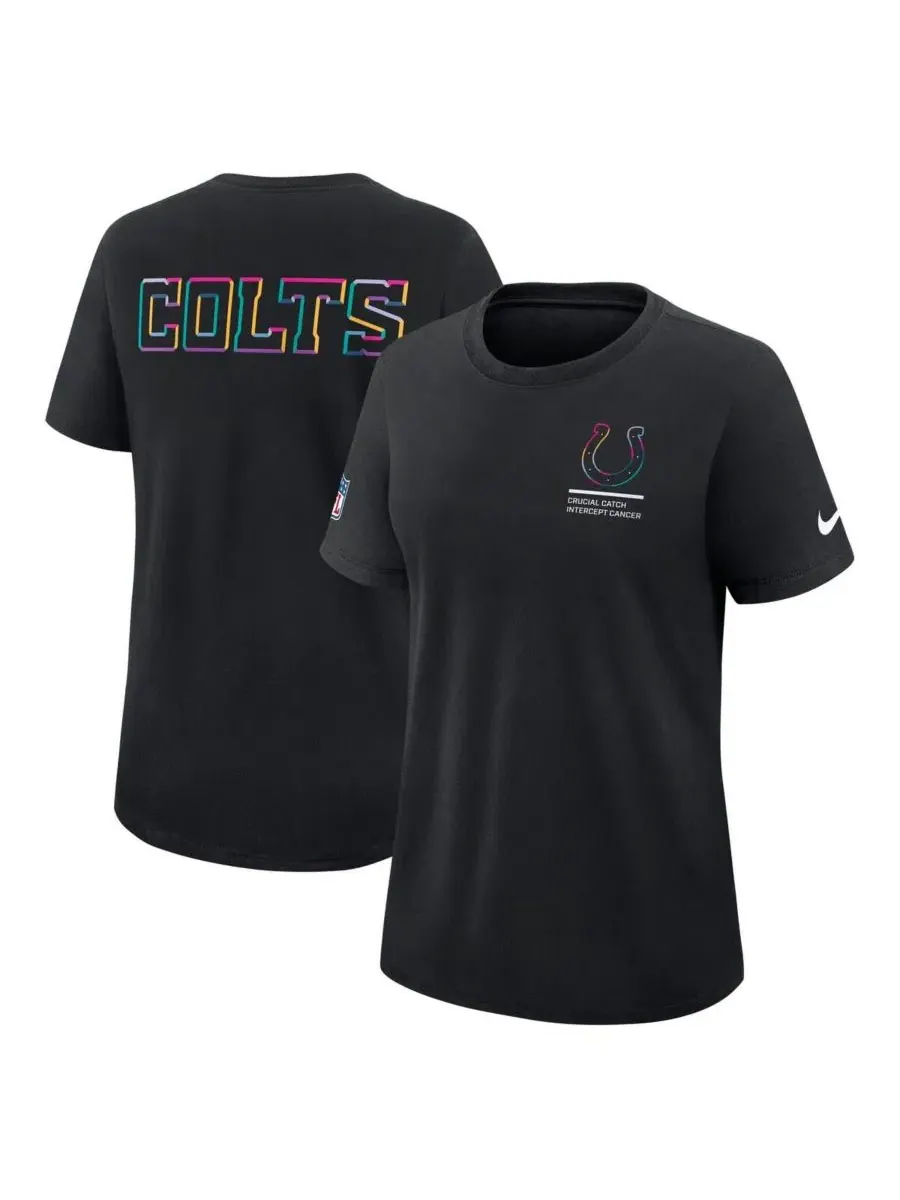 Футболка с принтом Indianapolis Colts 2025 NFL Crucial Catch Tri-Blend Dri-FIT Nike — изображение 4 из 5, черный