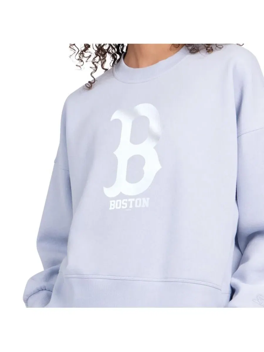 Женская светло-голубая флисовая толстовка пастельных тонов с символикой Boston Red Sox Starter — изображение 2 из 3