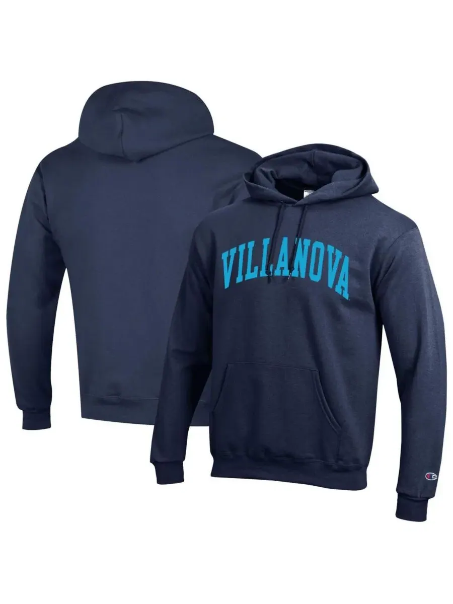 Мужская темно-синяя толстовка с капюшоном из флиса Villanova Wildcats Basic Arch Champion