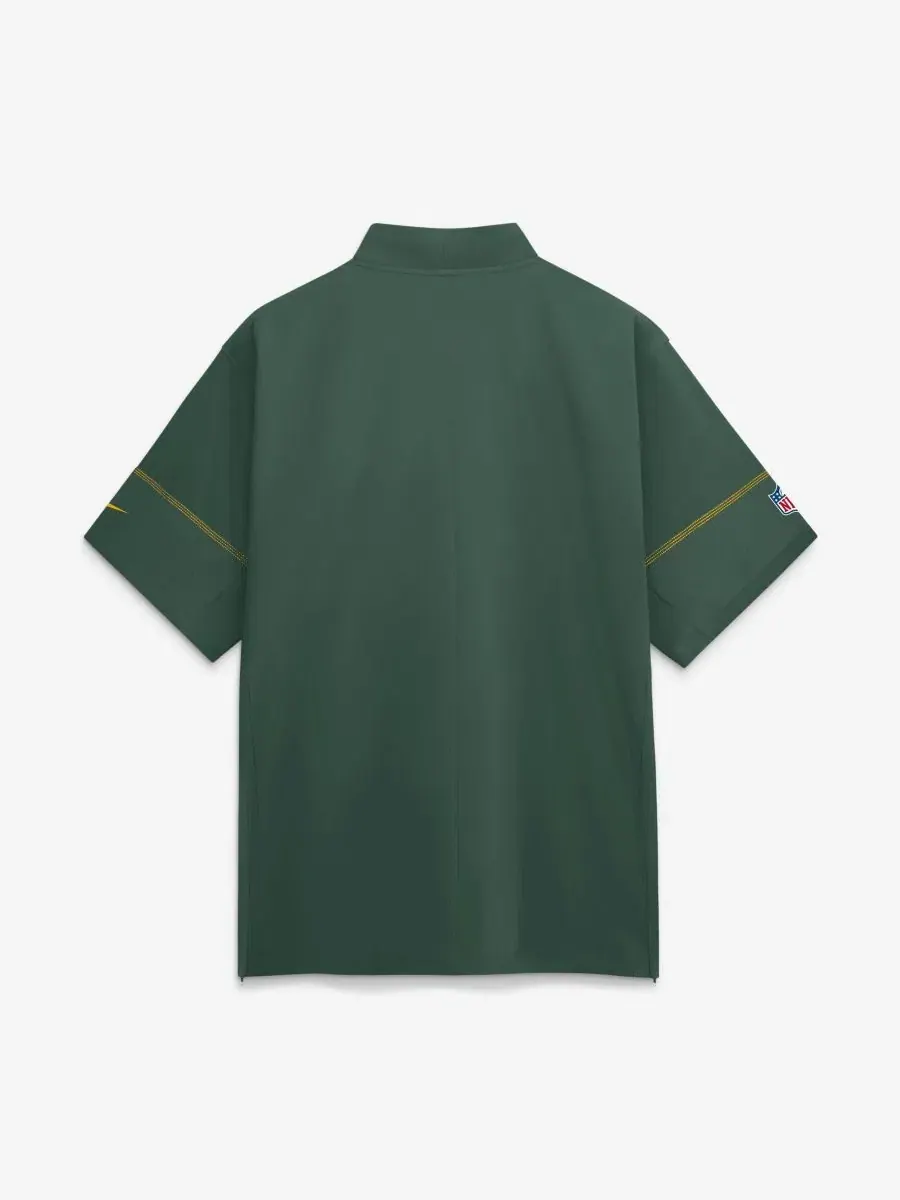 Ветрозащитная куртка тренера с коротким рукавом Nike Green Bay Packers Sideline — изображение 2 из 2, зеленый