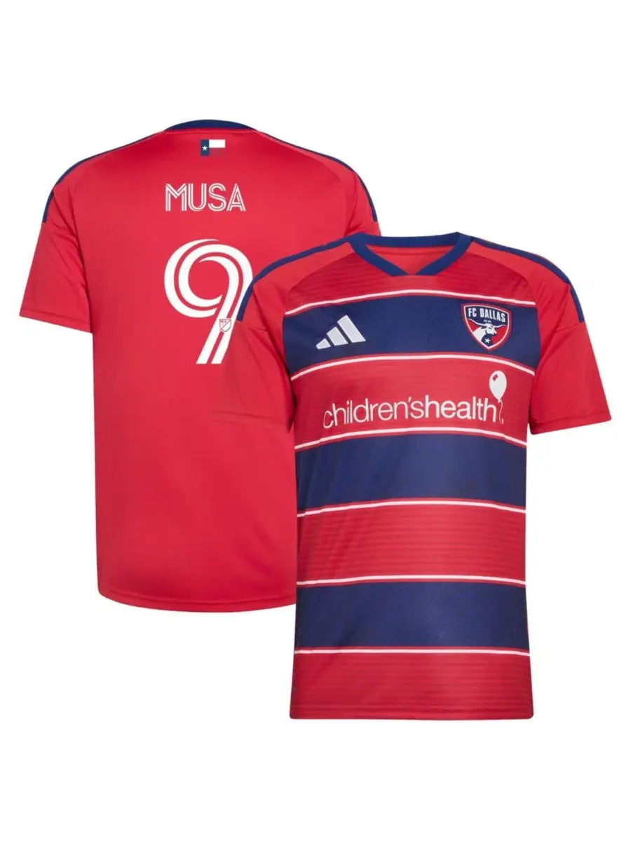 Футболка с коротким рукавом Petar Musa Red FC Dallas 2026 DNA Kit Replica Jersey adidas