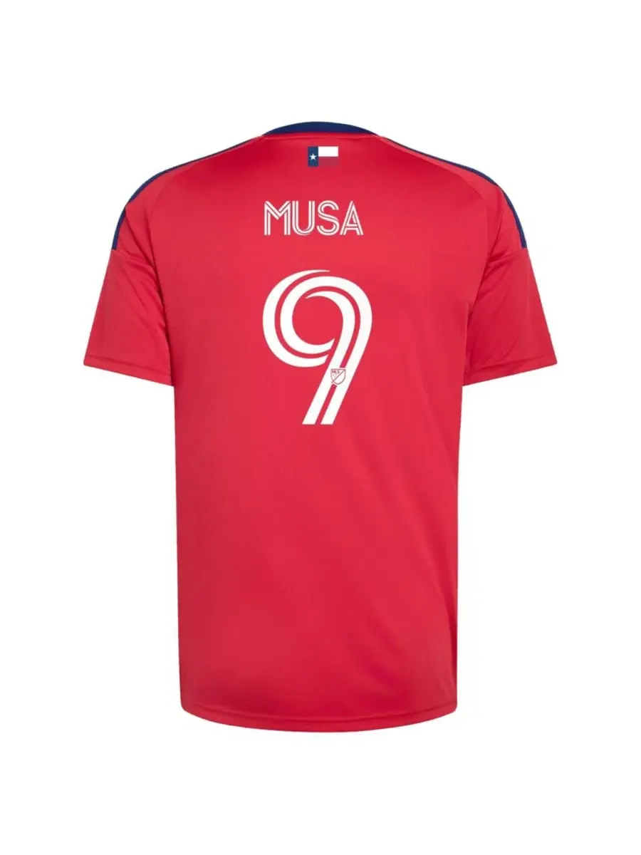 Футболка с коротким рукавом Petar Musa Red FC Dallas 2026 DNA Kit Replica Jersey adidas — изображение 3 из 3, красный