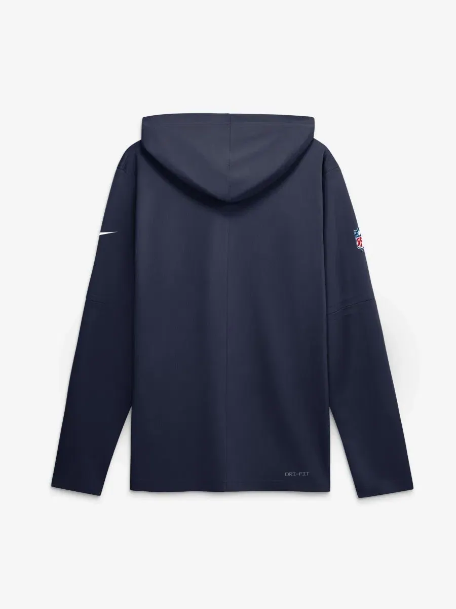 Легкая длинная футболка с капюшоном и съемными рукавами Denver Broncos Sideline Nike — изображение 2 из 2