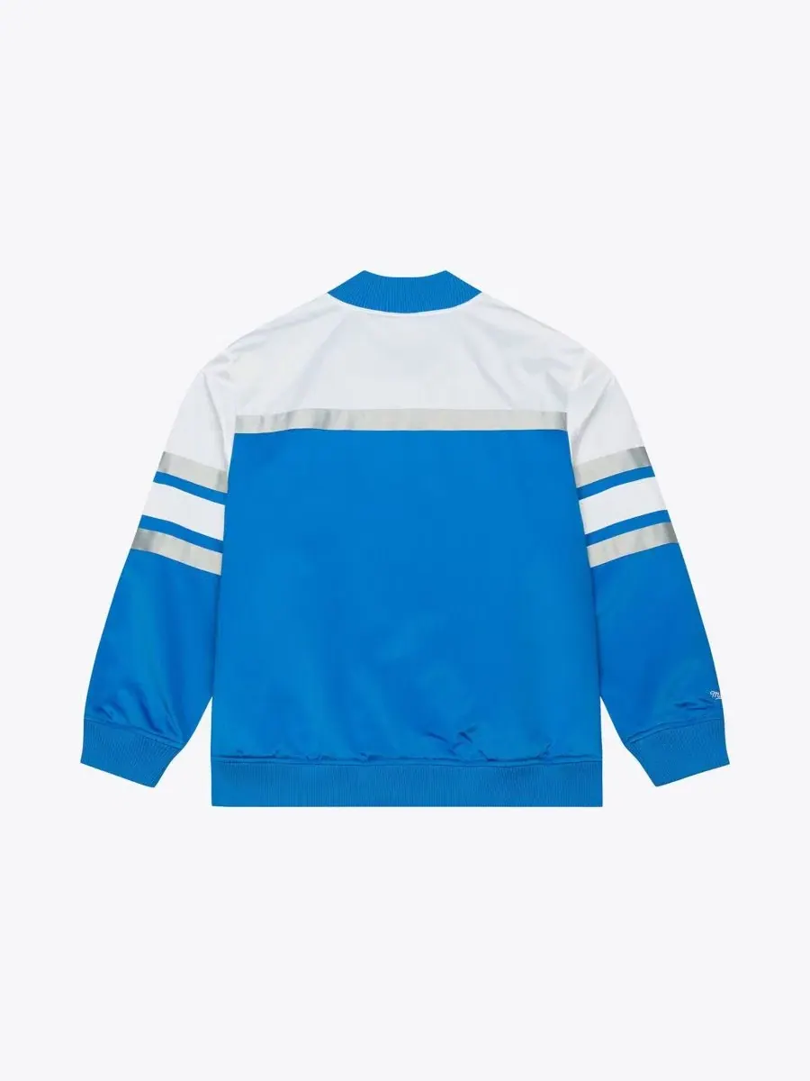Легкая куртка из атласа с принтом Detroit Lions, Head Coach Mitchell & Ness — изображение 2 из 4, синий