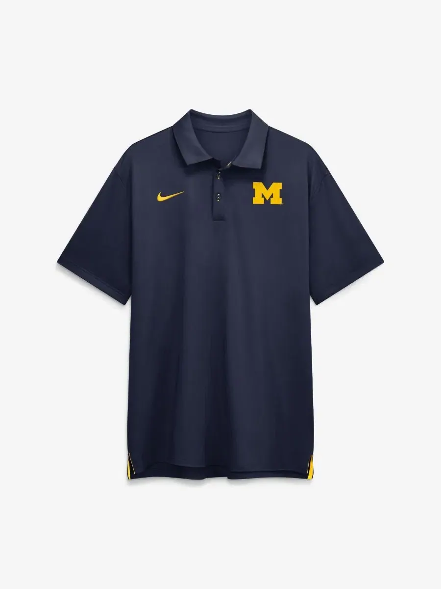 Поло Dri-FIT с вышивкой логотипа команды, Michigan Wolverines Nike