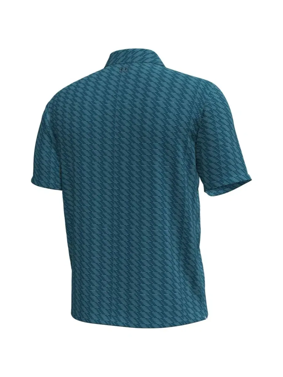 Поло с принтом THE PLAYERS Iso-Chill Deuces Under Armour — изображение 2 из 3, бирюзовый