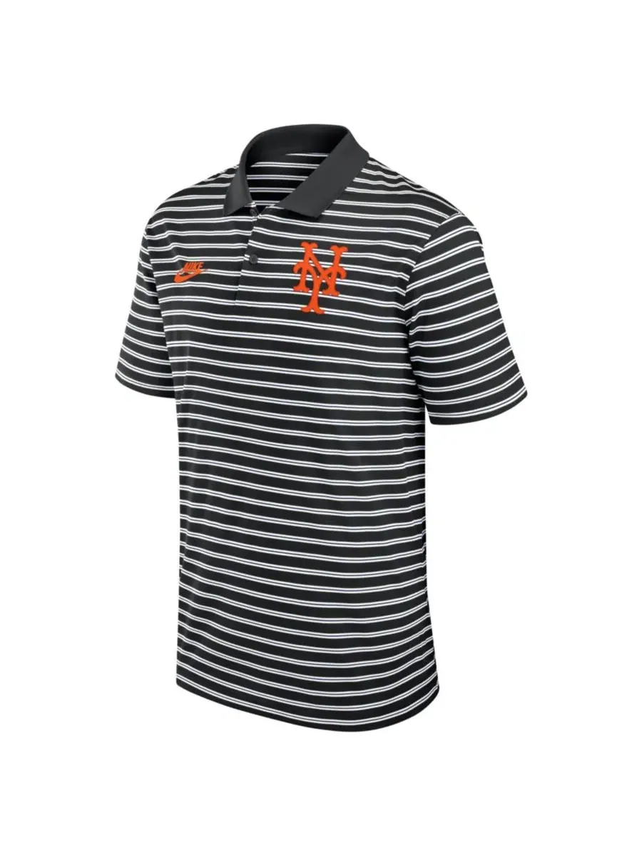 Мужское поло с принтом Cooperstown Collection Dri-FIT Victory Striped Nike — изображение 2 из 5, черный кремовый
