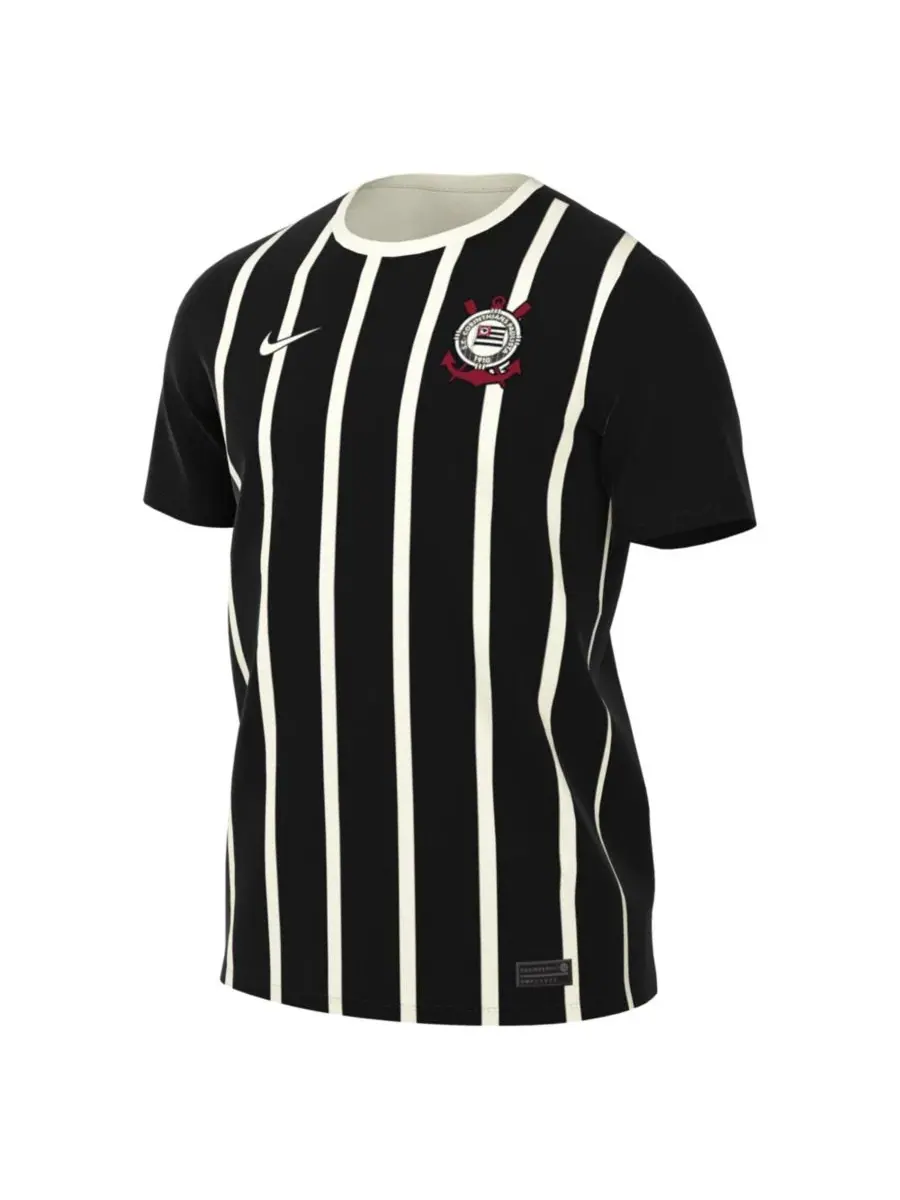 Футболка Nike с длинным рукавом, мужская, черная, Corinthians 2026 Home Replica — изображение 2 из 2, черный