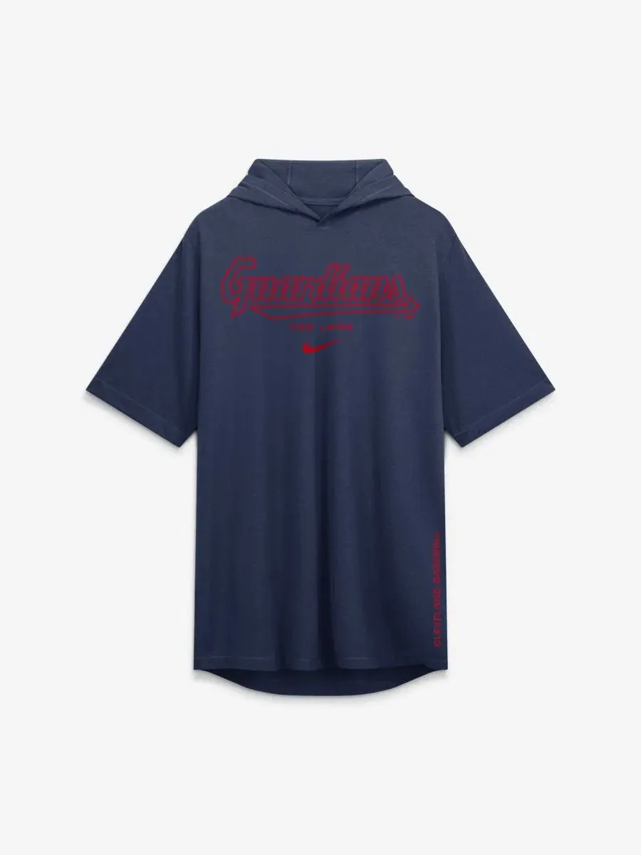 Худи-футболка с капюшоном Arched Wordmark Nike — изображение 2 из 5, темно-синий