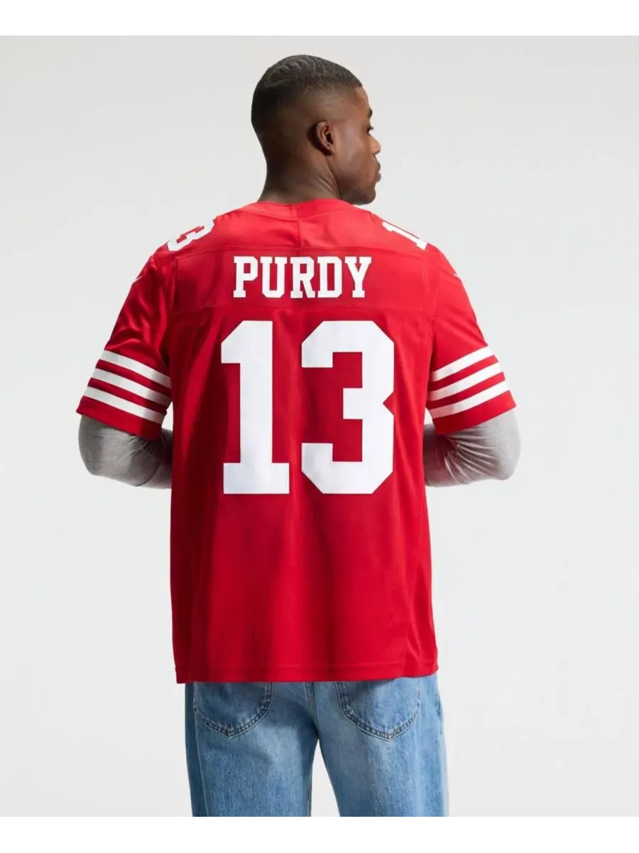 Мужская футболка Brock Purdy Vapor F.U.S.E. Stitched Limited Jersey Nike — изображение 4 из 5, алый