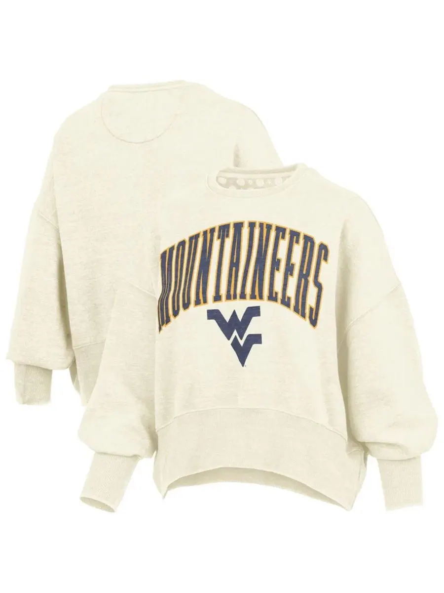 Оверсайз свитшот с капюшоном и флисовой подкладкой, с принтом West Virginia Mountaineers Pressbox