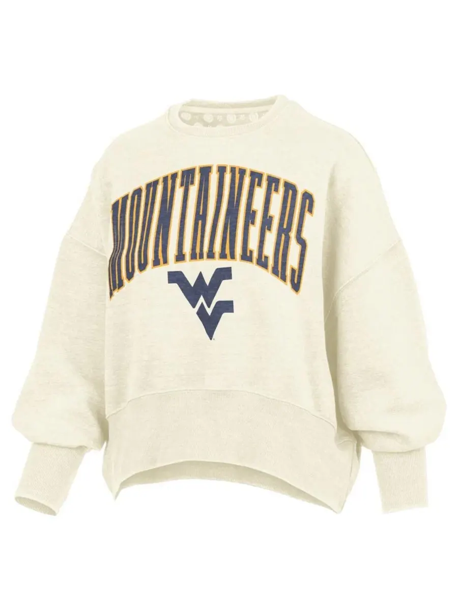 Оверсайз свитшот с капюшоном и флисовой подкладкой, с принтом West Virginia Mountaineers Pressbox — изображение 2 из 3