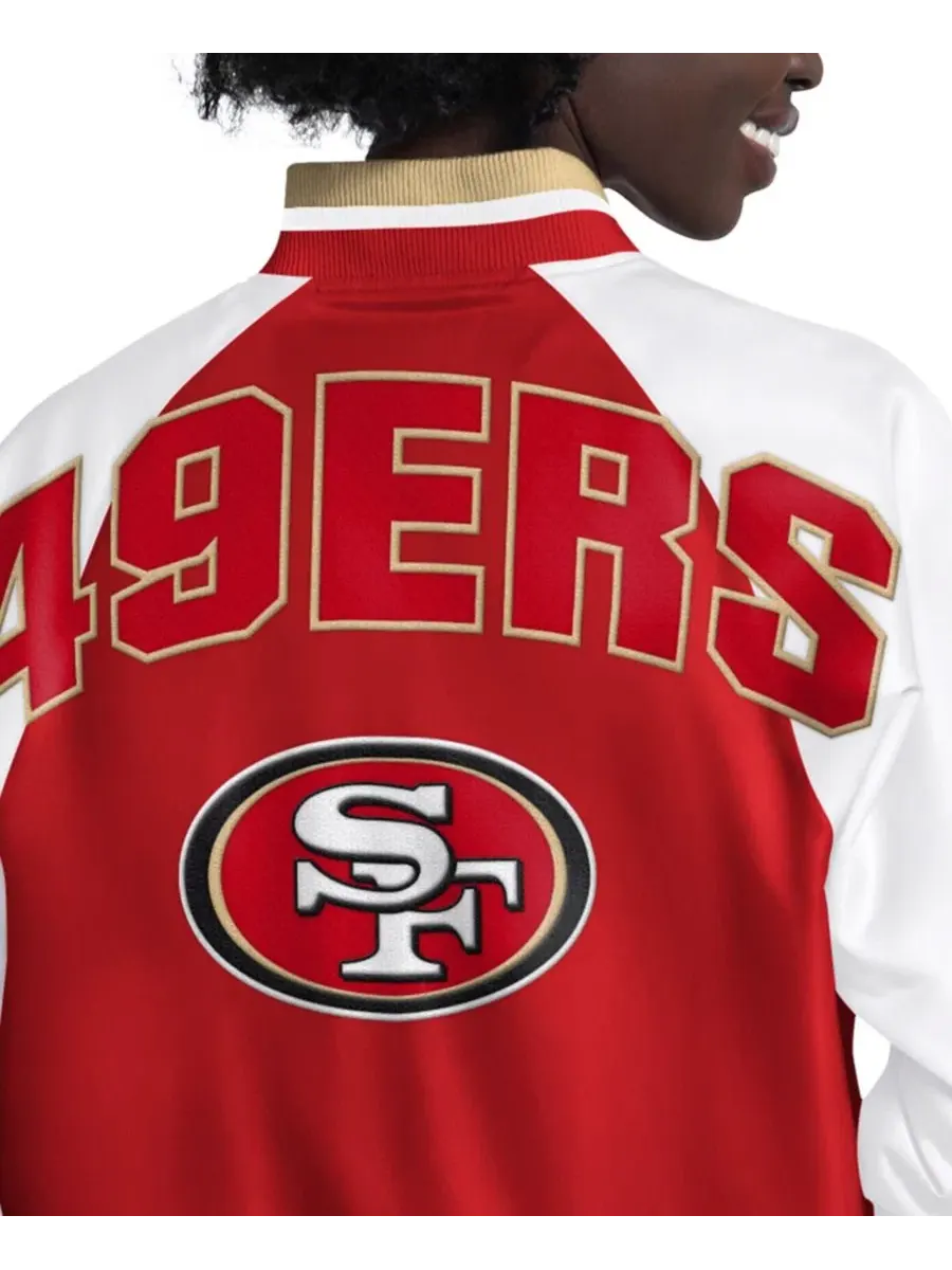 Женская куртка-ветровка с рукавами реглан и принтом San Francisco 49ers Starter — изображение 5 из 5, белый