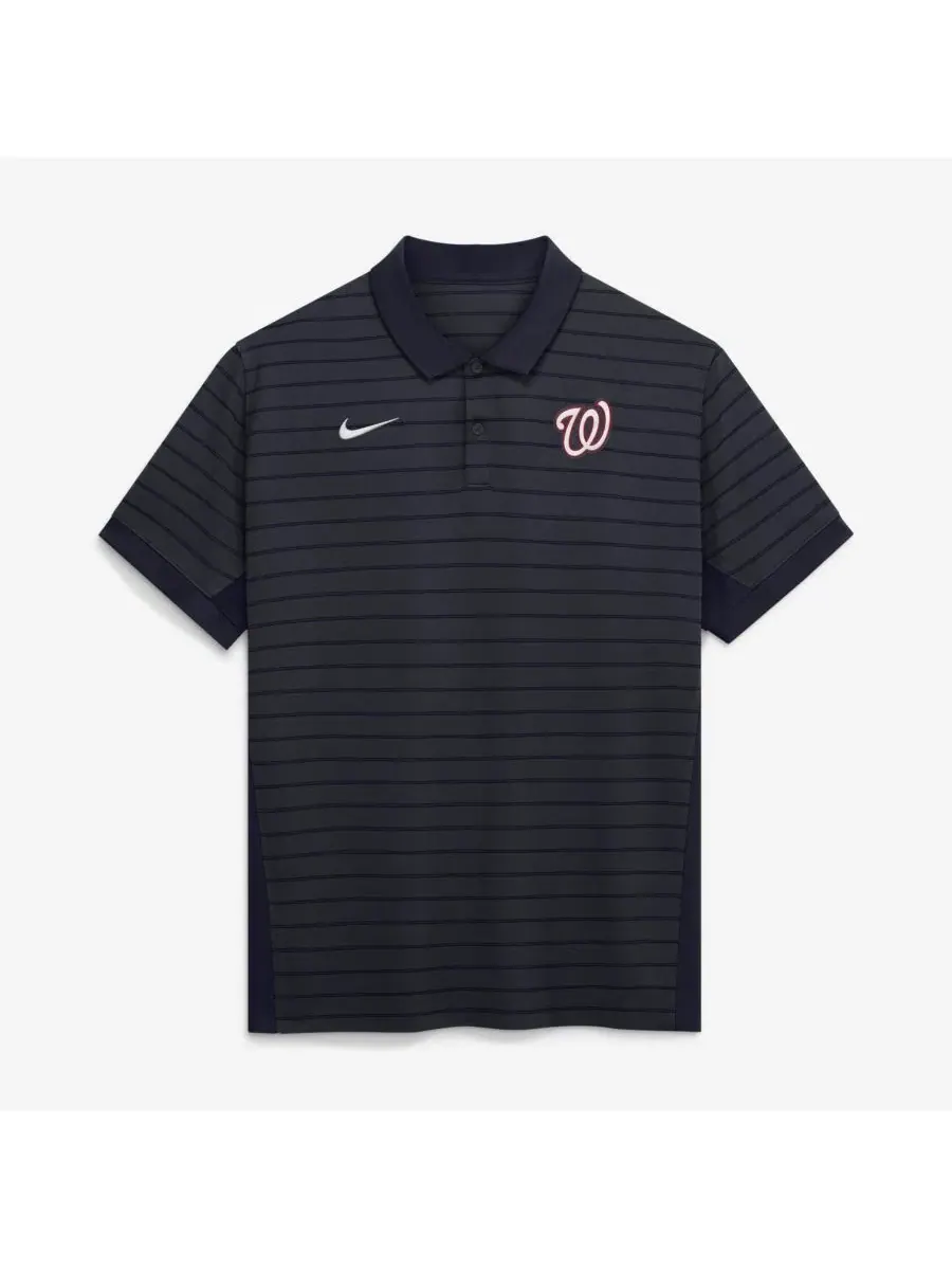 Поло Dri-FIT с полосатым принтом Washington Nationals Authentic Collection Nike