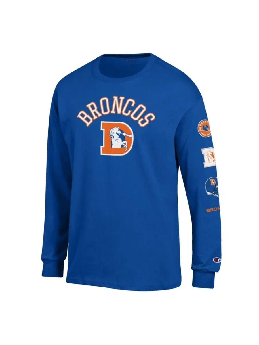 Футболка-джерси с длинным рукавом Champion Denver Broncos Royal — изображение 3 из 3, королевский