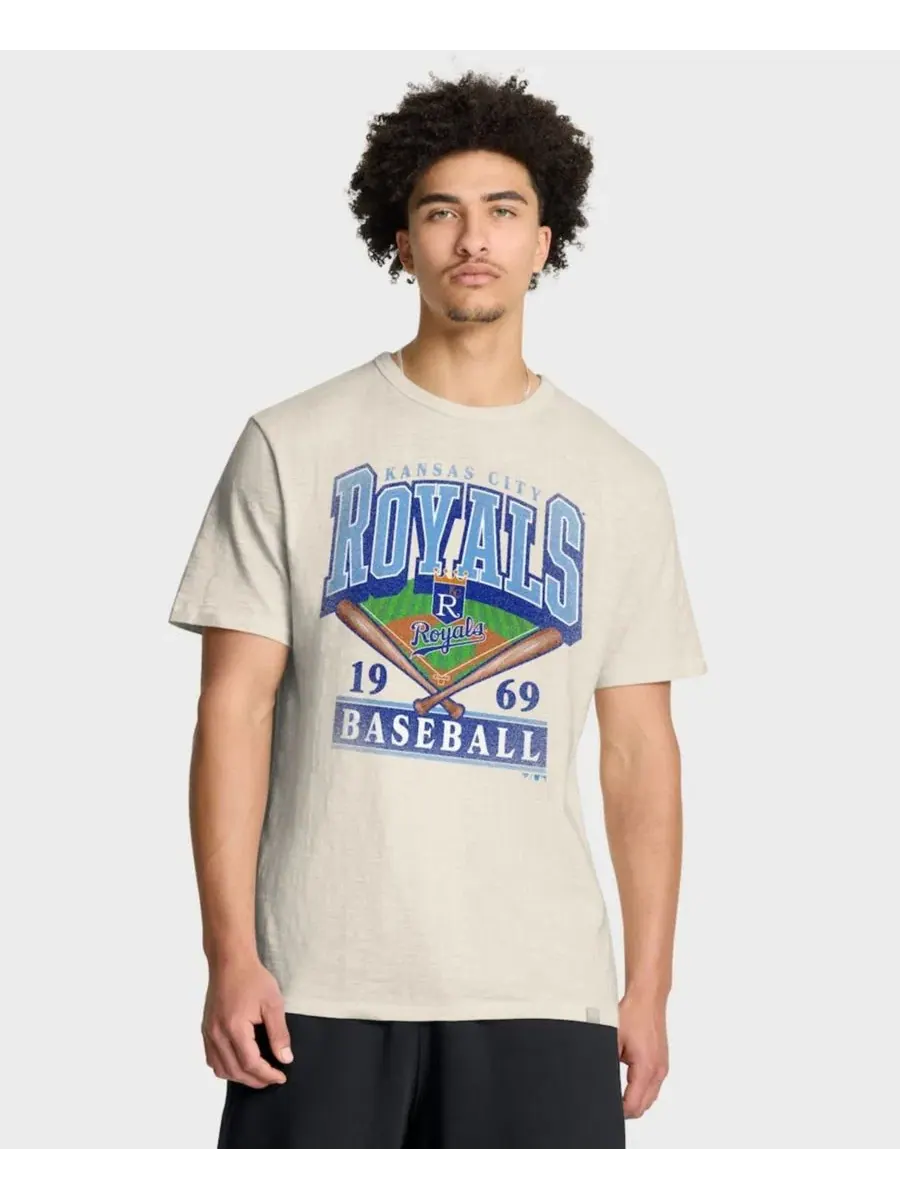 Футболка с винтажным принтом Kansas City Royals Stadium Slub Fanatics