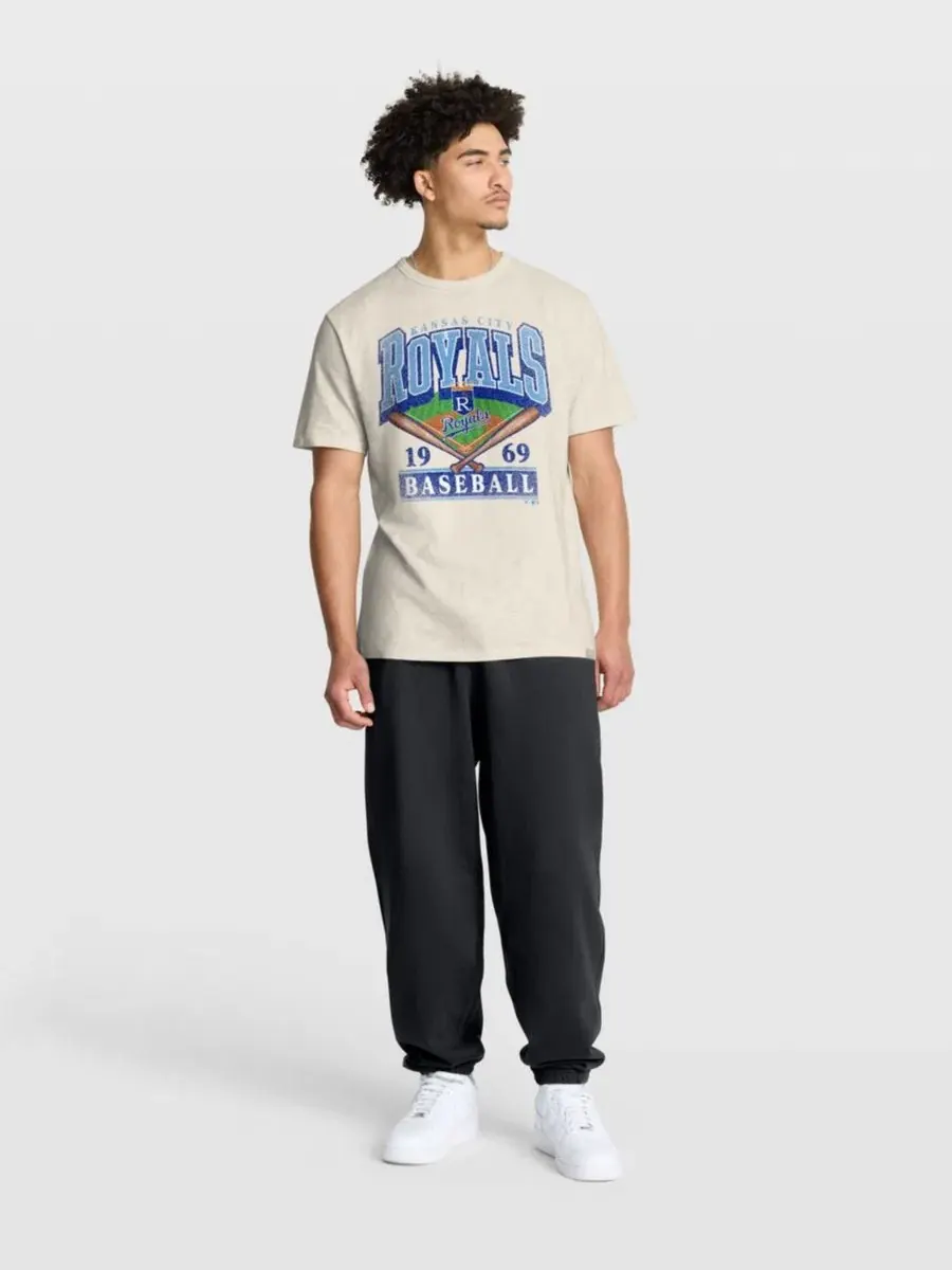 Футболка с винтажным принтом Kansas City Royals Stadium Slub Fanatics — изображение 3 из 3, бежевый