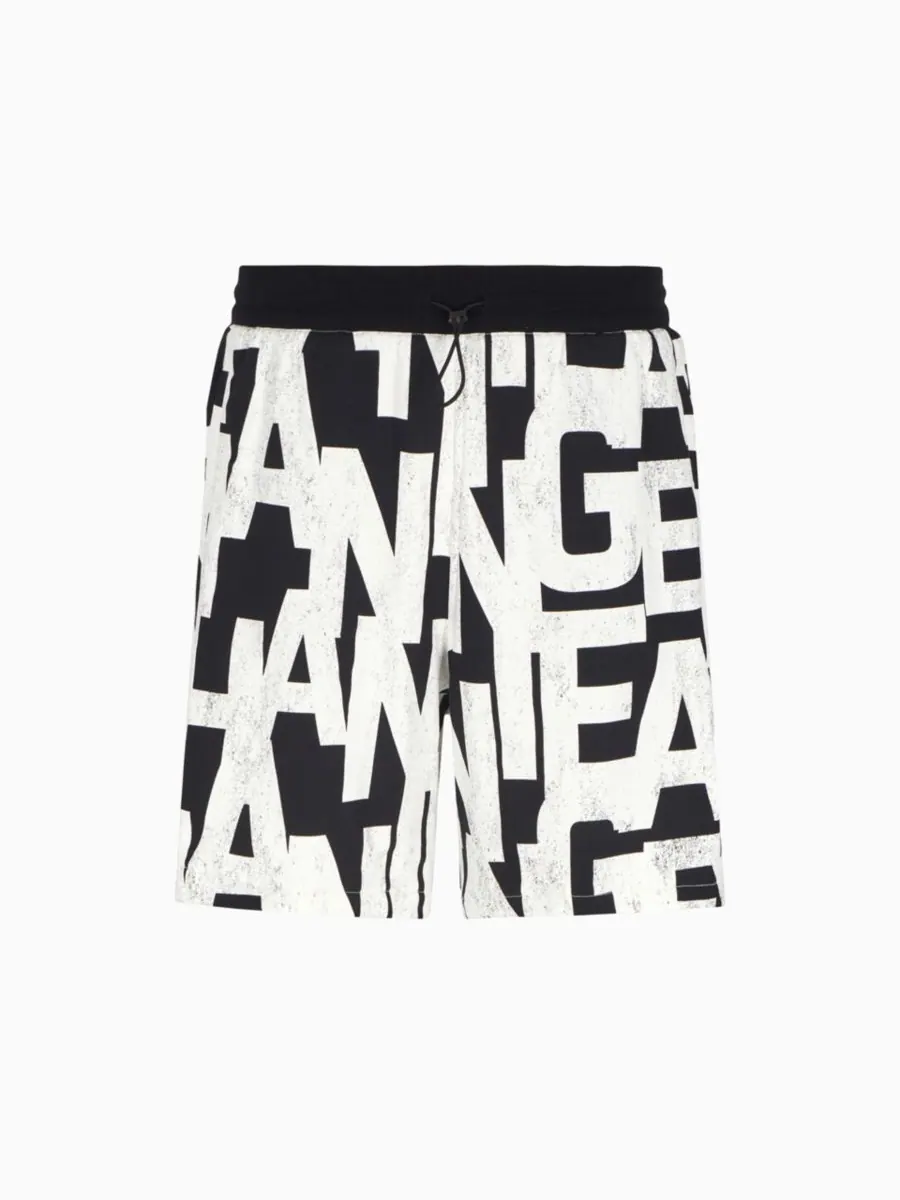 Мужские спортивные шорты с логотипом и завязками A|X Armani Exchange, Solid Blac — изображение 3 из 5