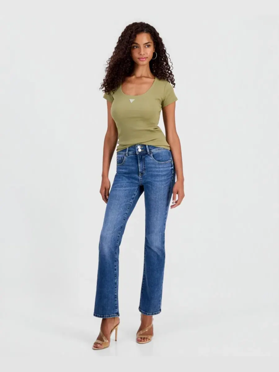 Джинсы-клеш с завышенной талией, скинни-фит GUESS, Timeless Mid