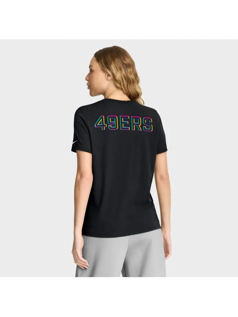 Nike Женская черная футболка San Francisco 49ers 2025 NFL Crucial Catch Tri-Blend Dri-FIT — изображение 2 из 5, черный