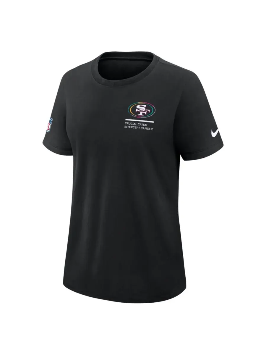 Nike Женская черная футболка San Francisco 49ers 2025 NFL Crucial Catch Tri-Blend Dri-FIT — изображение 5 из 5, черный