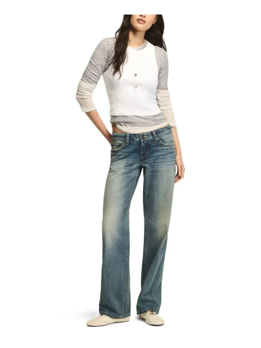 Джинсы свободного кроя с заниженной посадкой Lucky Brand, Get Low Wash — изображение 2 из 7