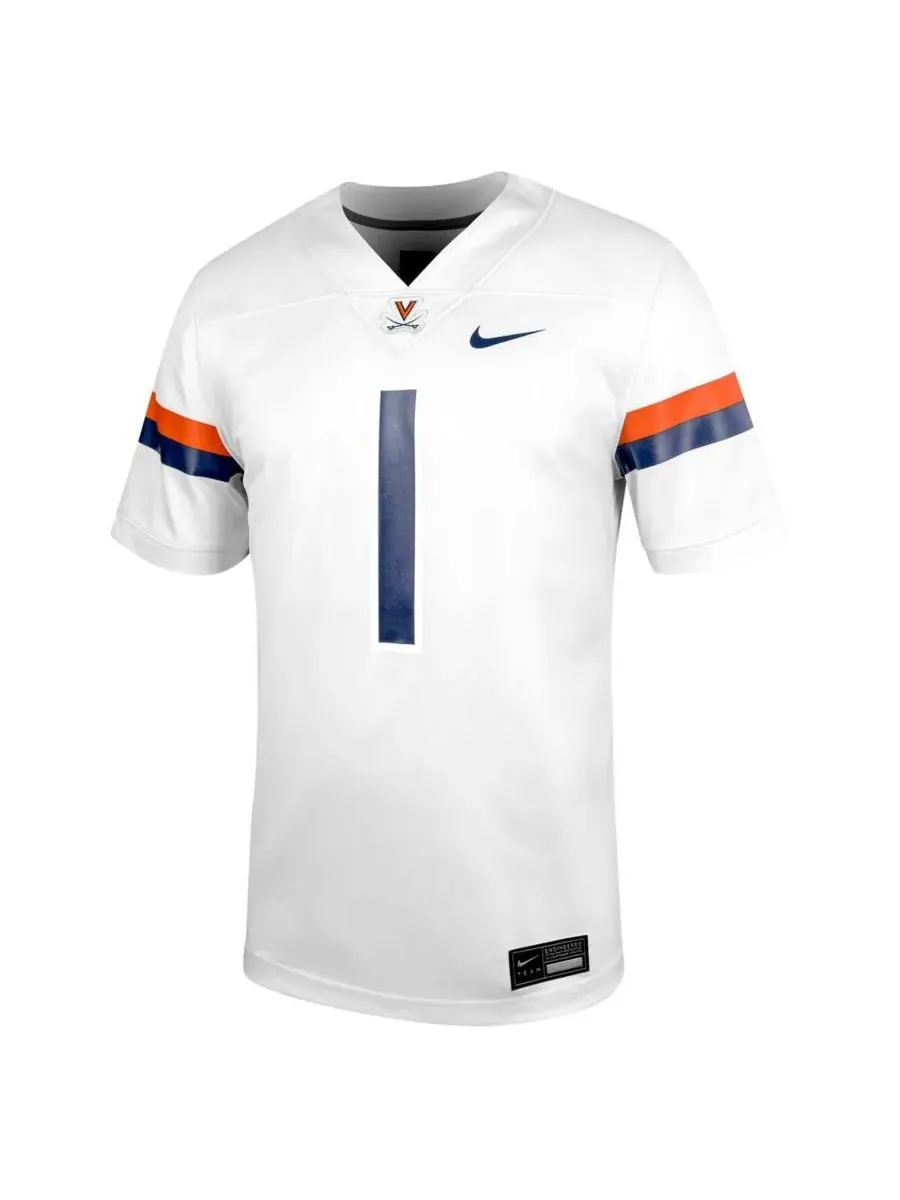 Nike Мужская белая футбольная майка Virginia Cavaliers "Untouchable" — изображение 3 из 3, белый