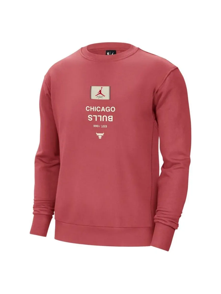 Jordan Мужская красная толстовка-пуловер Chicago Bulls Courtside Statement Edition из плотной ткани — изображение 3 из 3