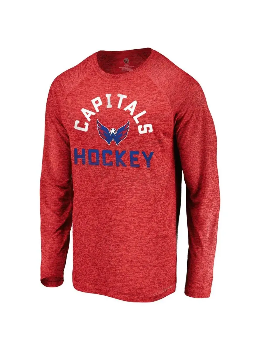 Fanatics Мужская спортивная красная футболка с длинным рукавом-реглан Washington Capitals Iconic — изображение 3 из 3