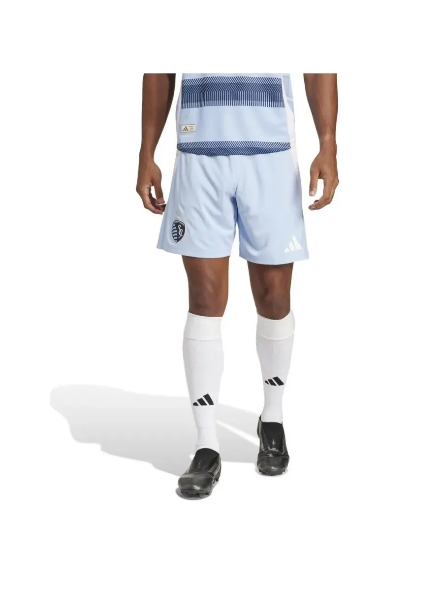 Adidas Мужские светло-голубые шорты Sporting Kansas City Home 2025 One KC Authentic
