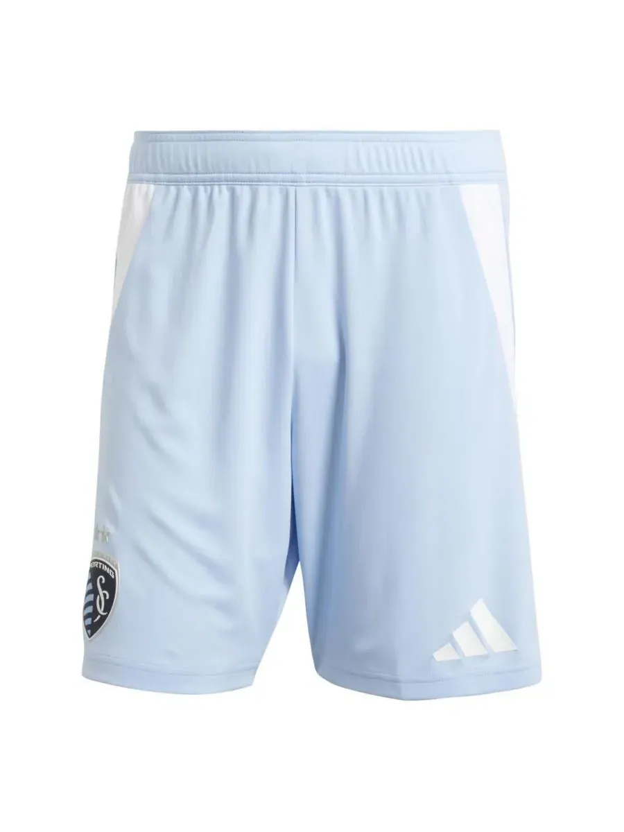 Adidas Мужские светло-голубые шорты Sporting Kansas City Home 2025 One KC Authentic — изображение 4 из 5, светлый синий