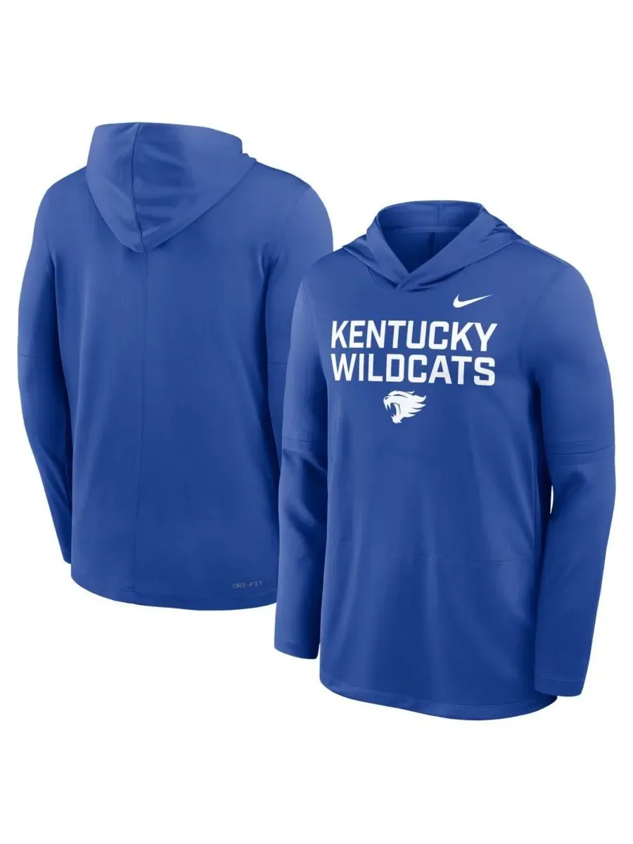 Мужская толстовка с длинным рукавом Royal Kentucky Wildcats 2025 Sideline Performance Nike — изображение 2 из 5, королевский