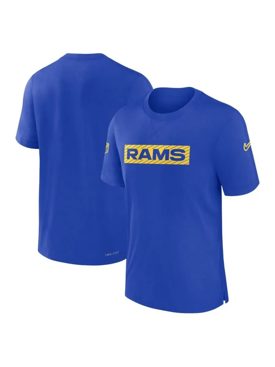 Мужская футболка Royal Los Angeles Rams Sideline Player Performance Nike