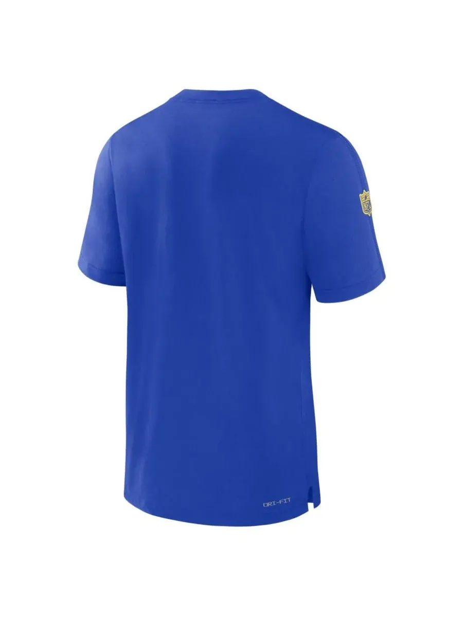 Мужская футболка Royal Los Angeles Rams Sideline Player Performance Nike — изображение 3 из 3, королевский