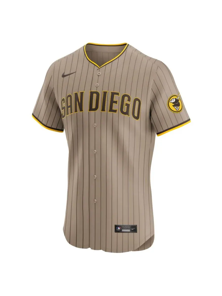 Мужская футболка Fernando Tatis Jr. Sand San Diego Padres Alternate Elite Player Nike — изображение 2 из 3, бежевый