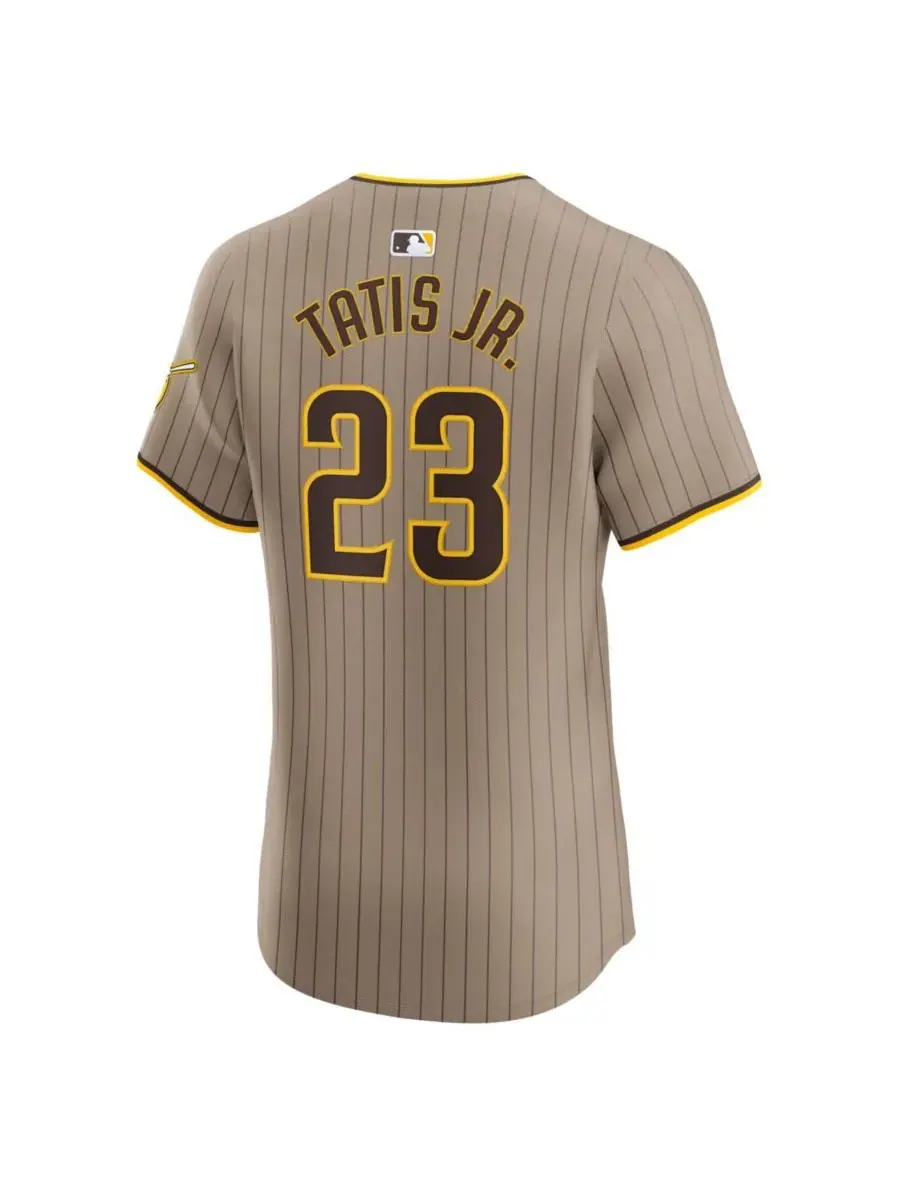 Мужская футболка Fernando Tatis Jr. Sand San Diego Padres Alternate Elite Player Nike — изображение 3 из 3, бежевый
