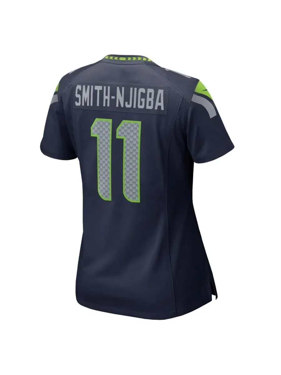 Nike Женская игровая футболка Jaxon Smith-Njigba College Navy Seattle Seahawks — изображение 3 из 3, темно-синий