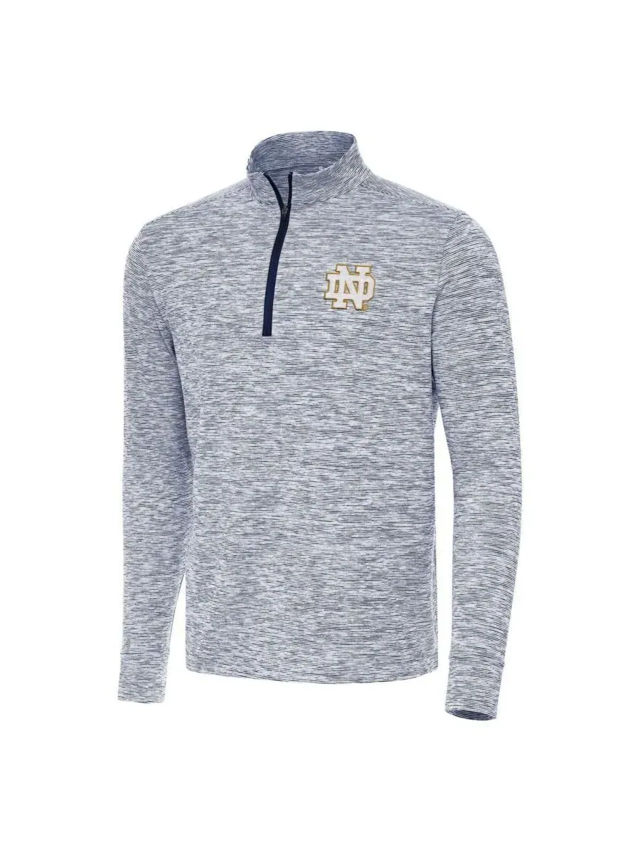 Antigua Мужская темно-синяя футболка Notre Dame Fighting Irish Cause с застежкой-молнией на