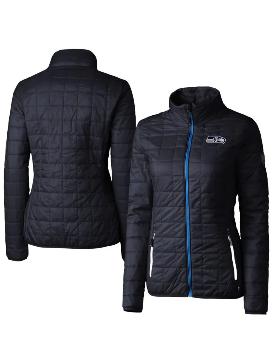 Cutter & Buck Женская темно-синяя пуховая куртка Seattle Seahawks Rainier PrimaLoft Eco с