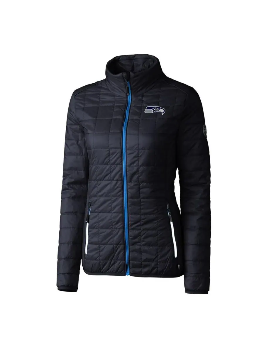 Cutter & Buck Женская темно-синяя пуховая куртка Seattle Seahawks Rainier PrimaLoft Eco с — изображение 3 из 3, темно-синий