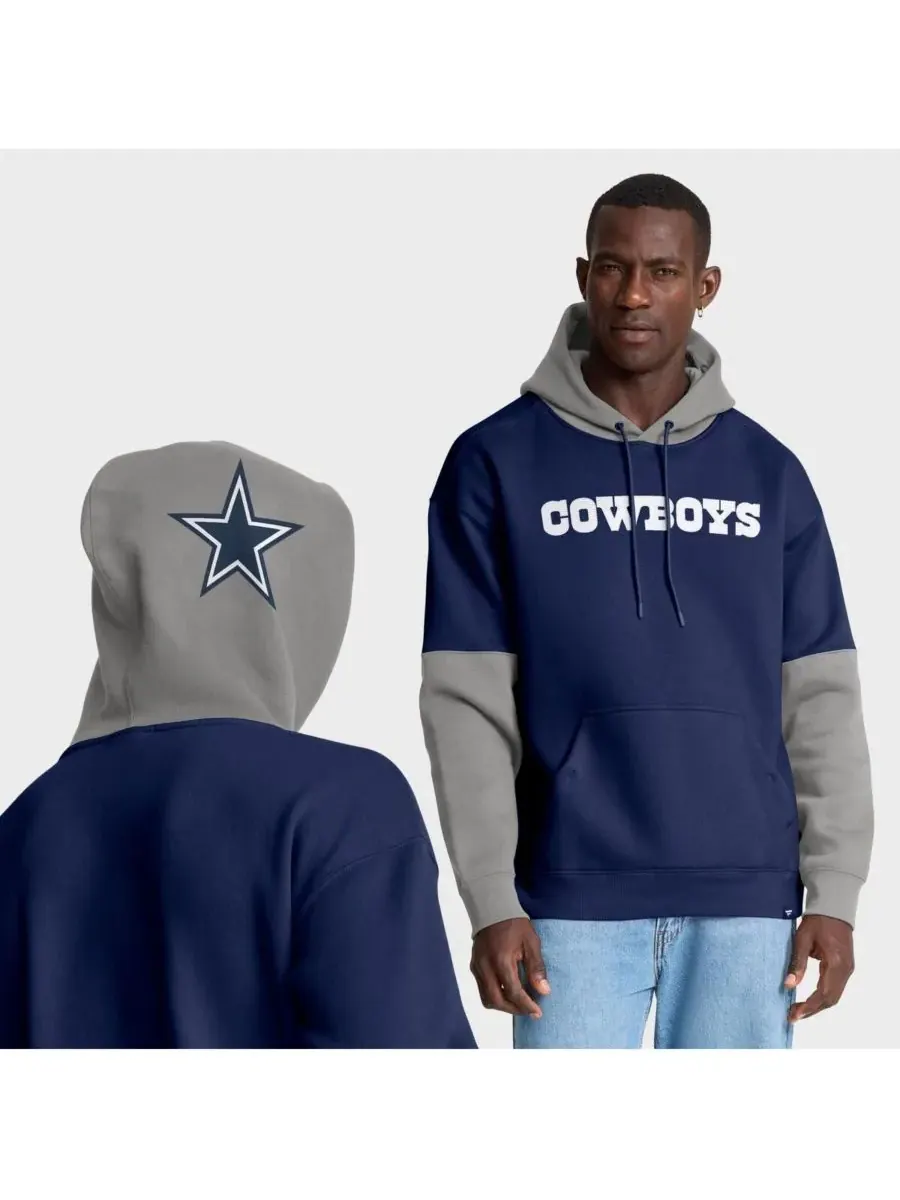 Fanatics Мужская толстовка с капюшоном в виде шлема команды Dallas Cowboys темно-синего цвета
