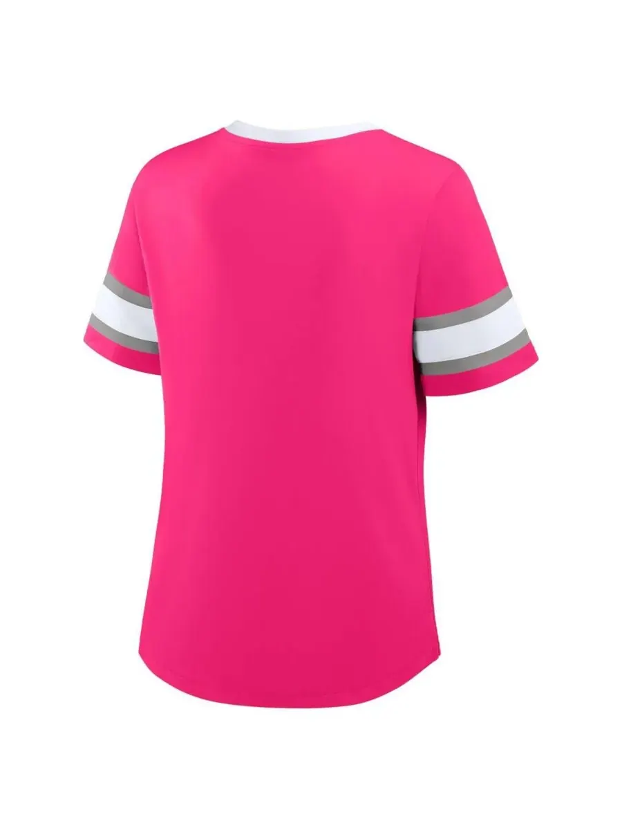 Fanatics Женская розовая футболка Dallas Cowboys Redzone Draw Play Athena на шнуровке — изображение 3 из 3, розовый