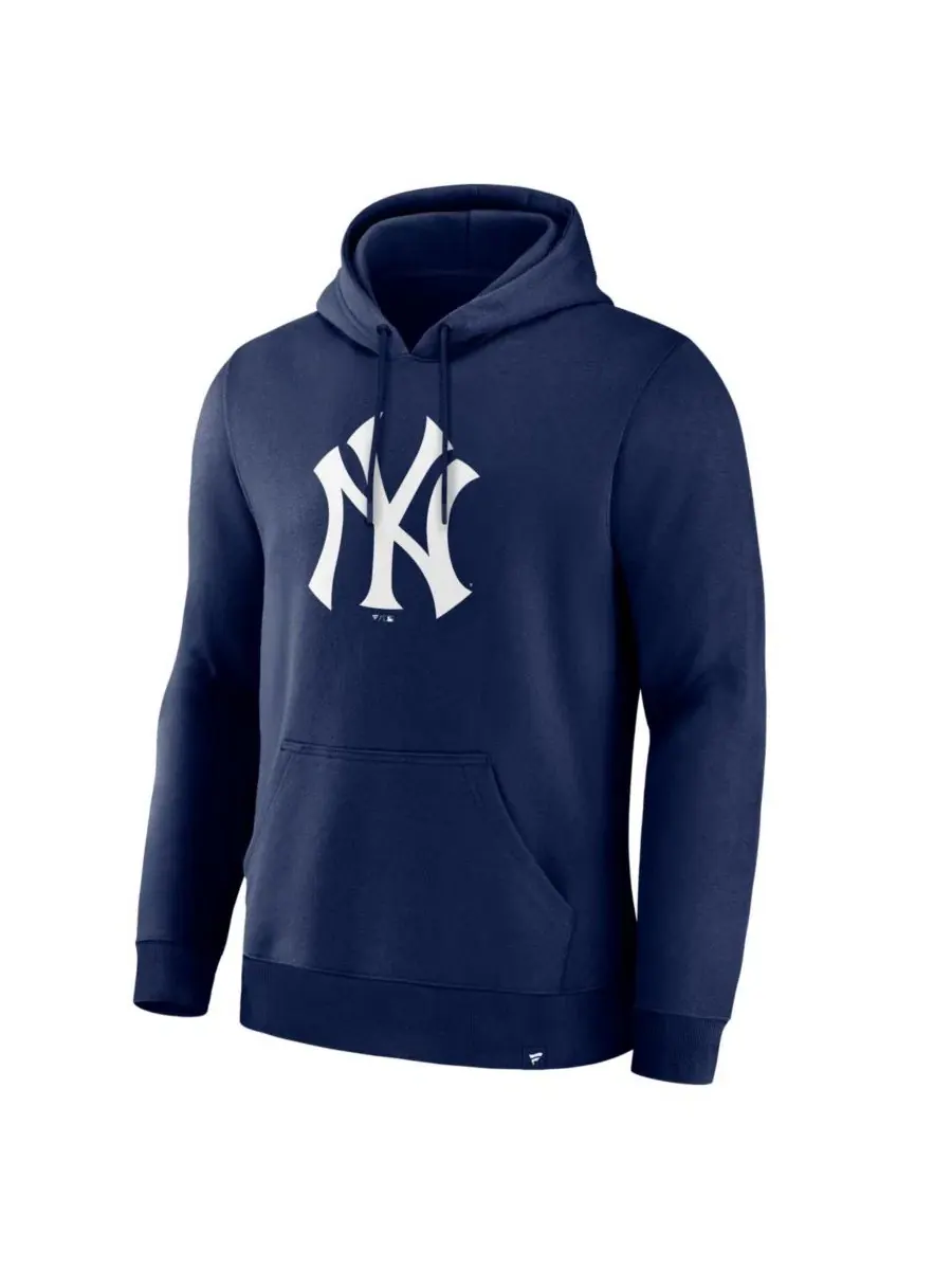 Мужская толстовка темно-синего цвета с основным логотипом New York Yankees Legacy Fanatics — изображение 3 из 3, темно-синий