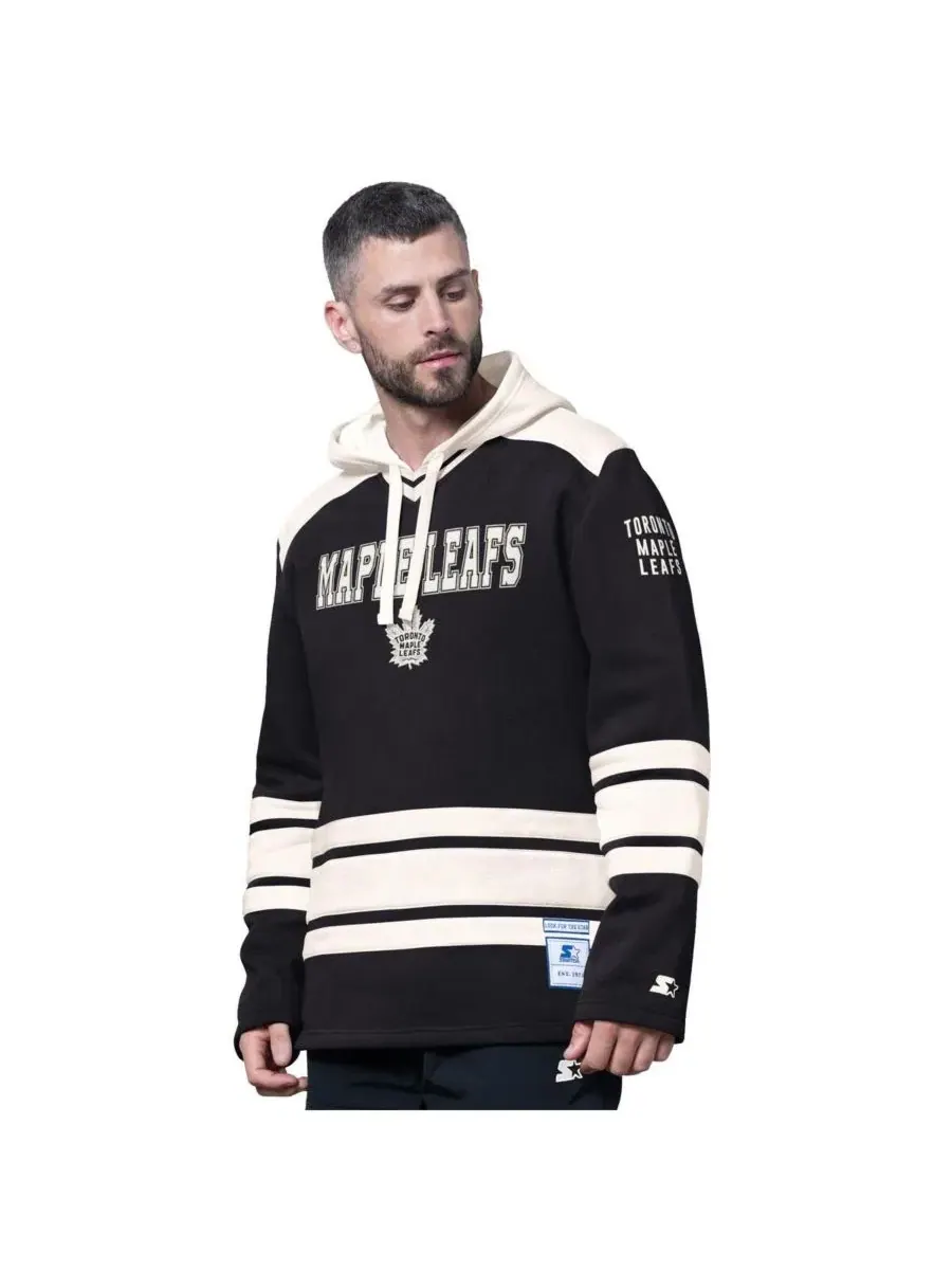 Мужская черная толстовка с капюшоном Toronto Maple Leaf Slapshot Fashion Hoodie Starter